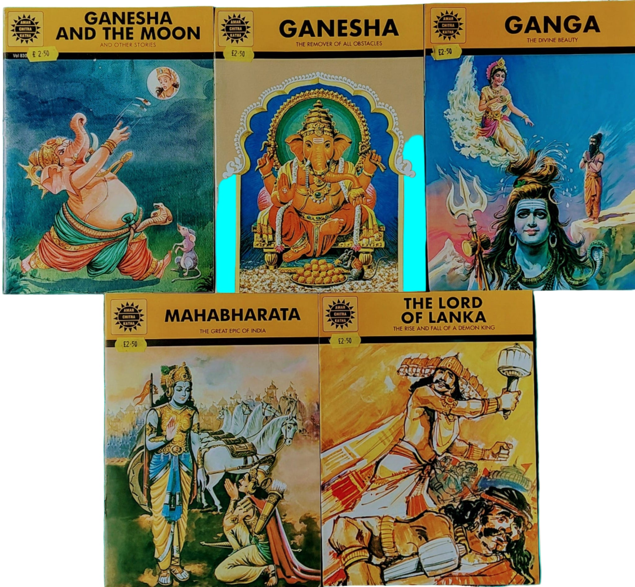 Amar Chitra Kataha books  ( set of 5 )  Set No - ( 01 )